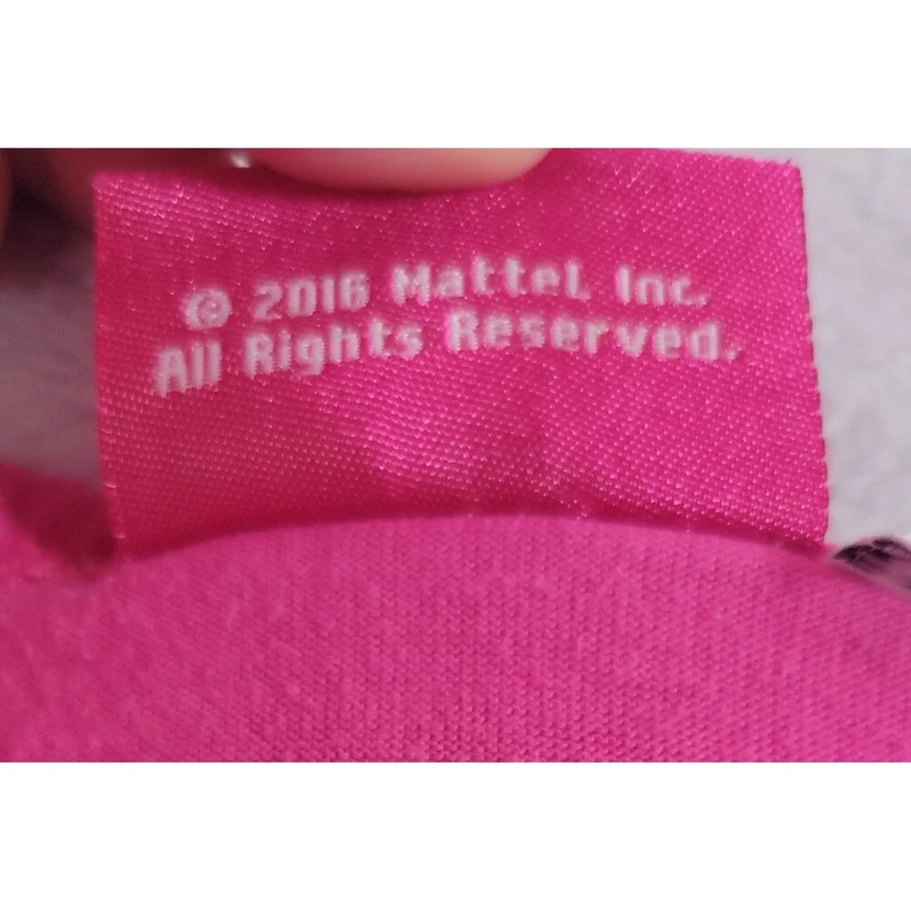 Official 2016 Barbie Pink Glitter Heart Graphic Tee Top Girls Size 7/8 XXS XS